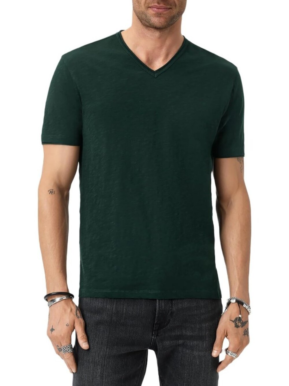 Stylish Men's V-Neck T-Shirt - Soft Cotton, Casual Fit, Versatile Wardrobe